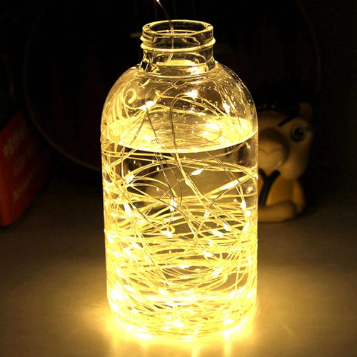 Set of 10 cork LED bottle string lights for decoration and DIY - vue 4 sur 9