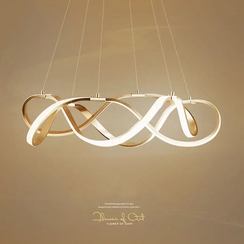lustre moderne à leds pour décoration intérieure lumineuse - vue 5 sur 12