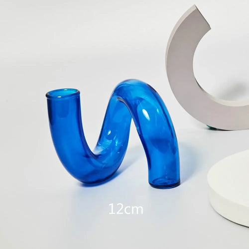 Modern decorative glass candle holder for events and home decor - vue 7 sur 16