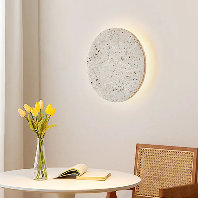 Natural stone wall light for artistic decorative ambience - vue 3 sur 8