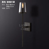 Modern glass LED wall light for interior lighting