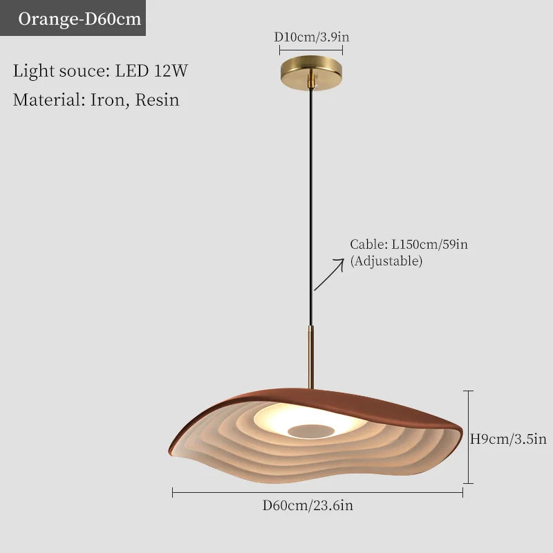 Lotus leaf pendant light for modern decor
