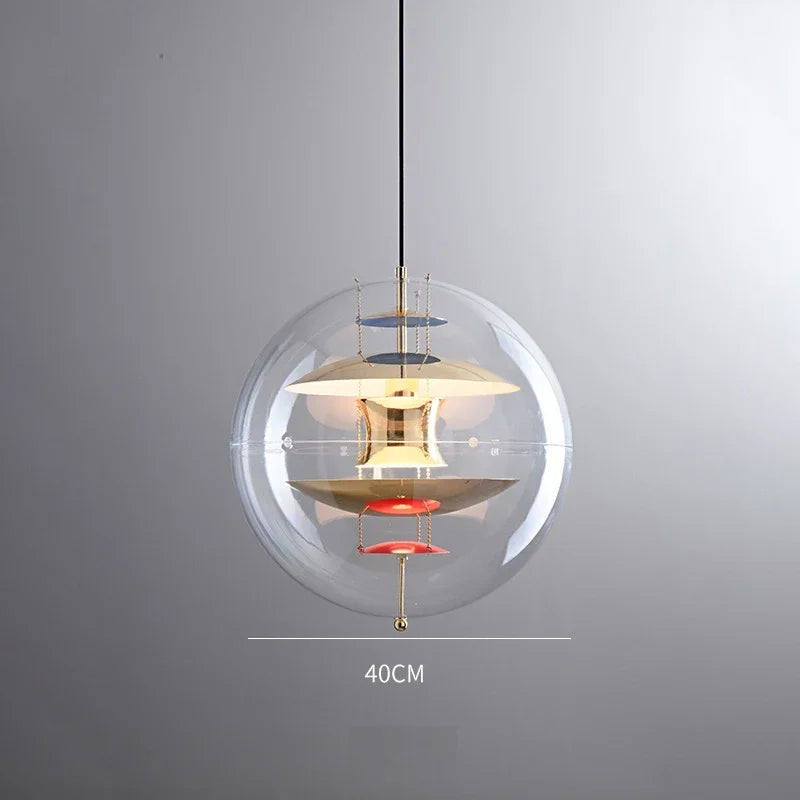 Scandinavian design globe pendant light modern elegant fixture