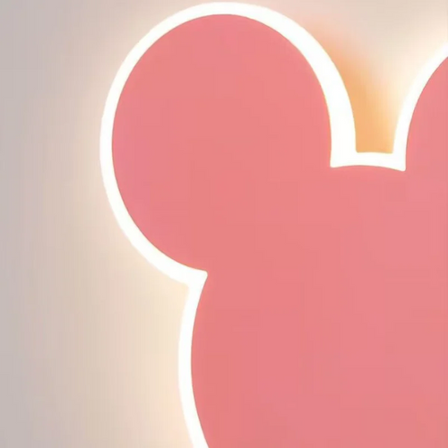 modern mickey wall light for kids home decor - vue 7 sur 9