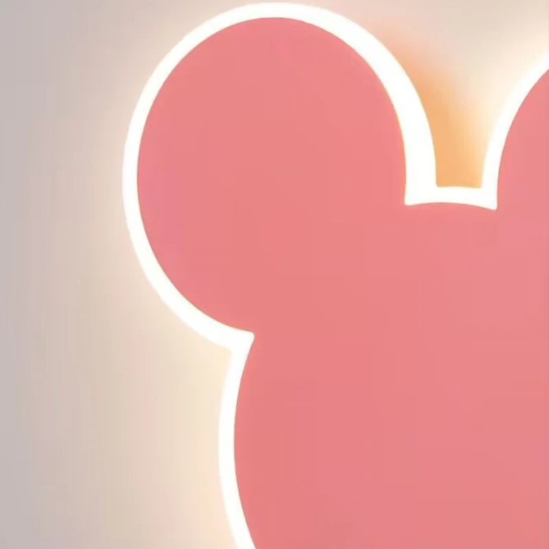 modern mickey wall light for kids home decor - vue 6 sur 9