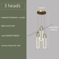 Modern nordic designer LED pendant light for elegant lofts