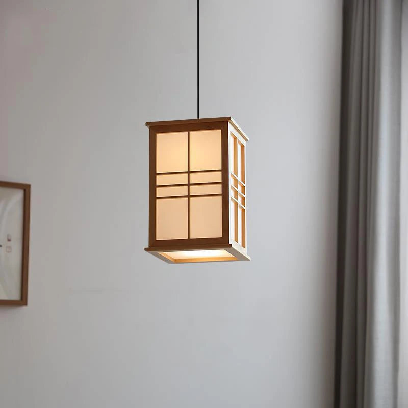 Decorative wooden chandelier for restaurants, bars, hotels and yoga studios