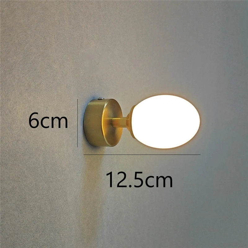 Modern minimalist duck egg LED wall light - vue 6 sur 8