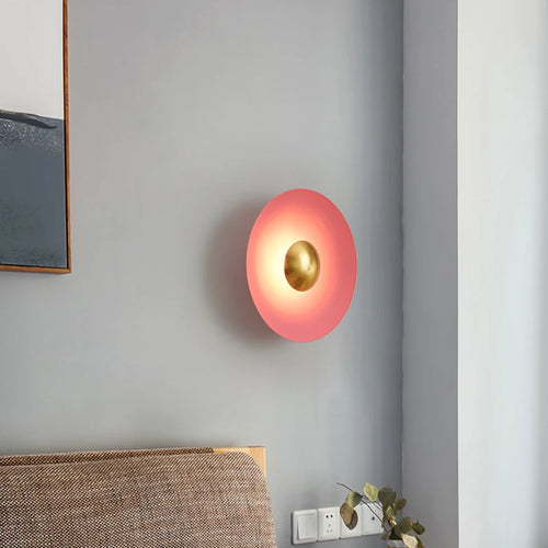 Modern round LED wall light for luxury interior decoration - vue 2 sur 11