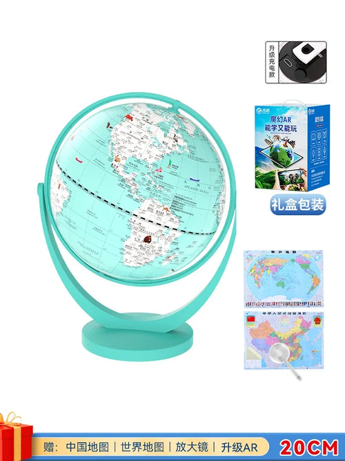 educational light globe world map decoration geography - vue 12 sur 19