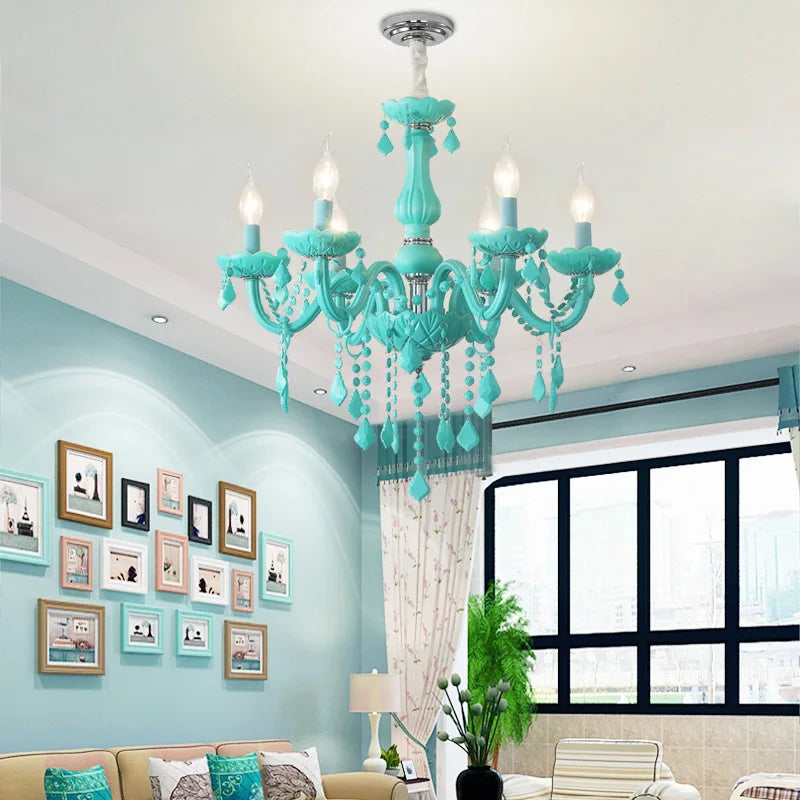 Crystal chandelier for a little girl's bedroom
