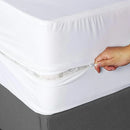 100% Waterproof Mattress Cover with Zipper 6-Sides All-inclusive Mattress Protector Fitted Sheet Bed Cover, Customizable