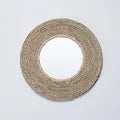 decorative raffia mirrors for elegant wall decoration