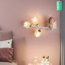 Rechargeable resin wall light for children's bedroom decorative