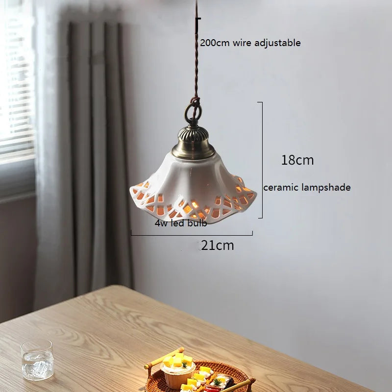 Modern ceramic LED pendant light for home interiors