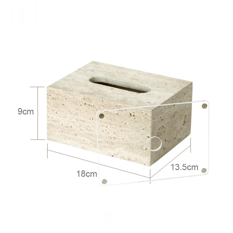 natural marble bathroom accessory set - vue 12 sur 30