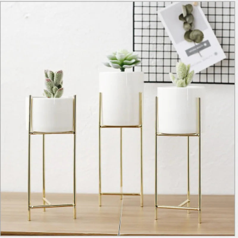 Nordic metal flower shelf modern design for home decor