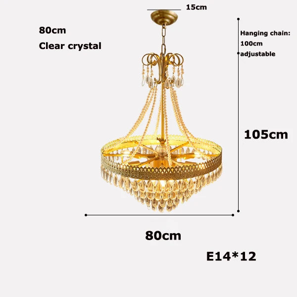Crystal teardrop LED chandelier for interior decoration - vue 13 sur 14