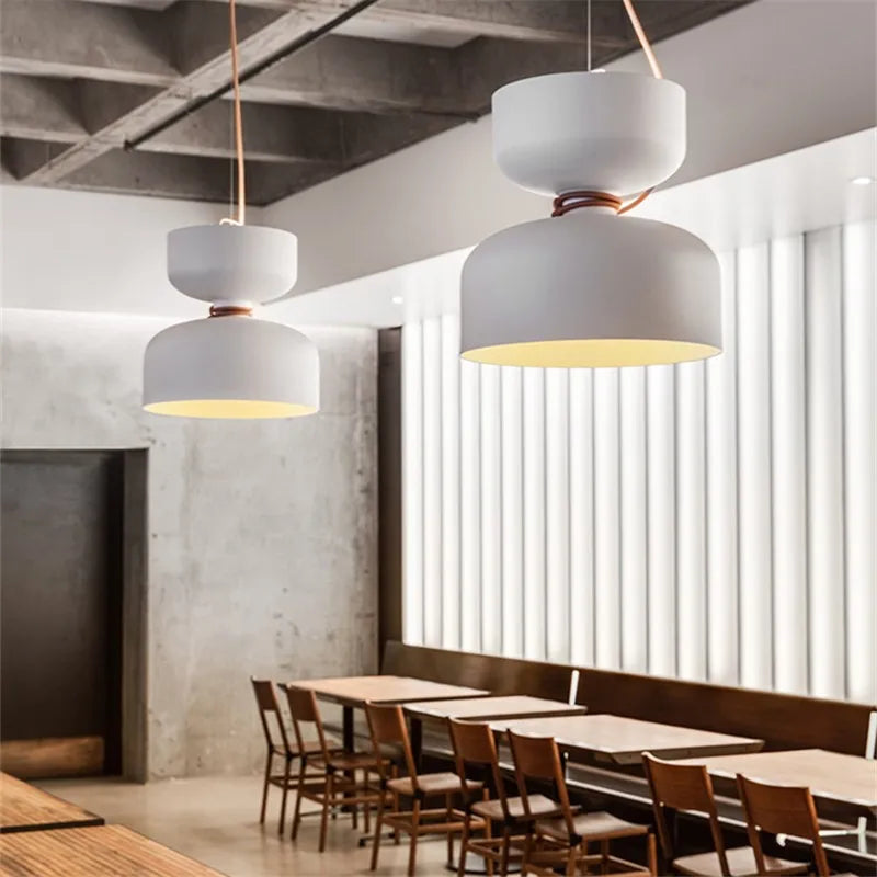 Modern double-headed pendant light for interiors