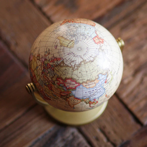 Creative retro world globe for children decoration geography learning - vue 4 sur 6