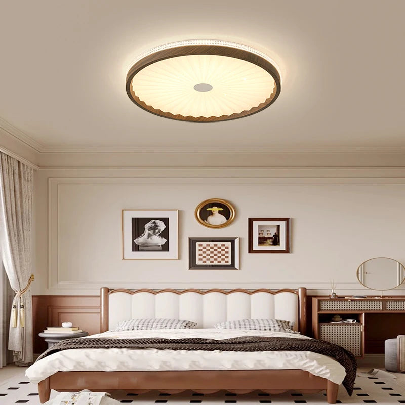 Round ceiling light in medieval wabi-sabi style for elegant interiors