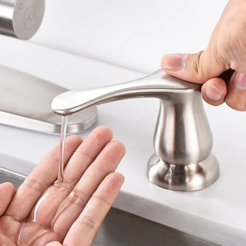 matte black brushed nickel kitchen soap dispenser - vue 6 sur 6