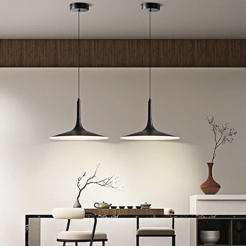 Modern LED horn-shaped chandelier for indoor decoration - vue 4 sur 6