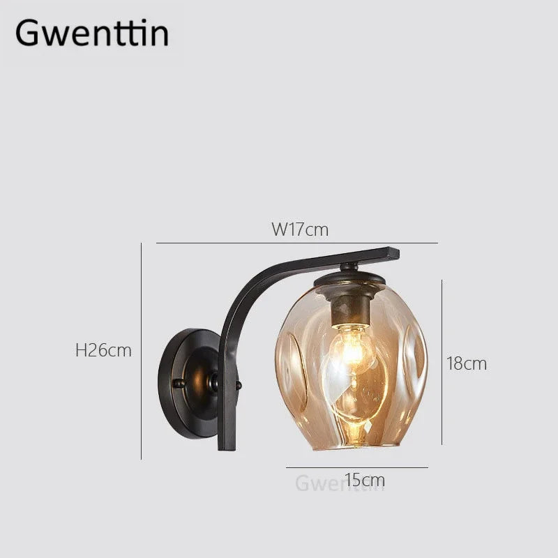 Modern bubble stained glass wall light for interior decoration - vue 12 sur 15