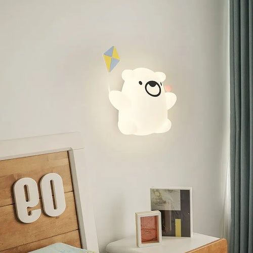Children's cartoon wall light with optional remote control - vue 5 sur 12