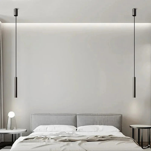 Minimalist brass pendant light for hotel - vue 4 sur 8