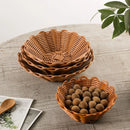 Round wicker basket for versatile storage