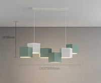 Modern simple nordic style creative hexagonal prism indoor chandelier