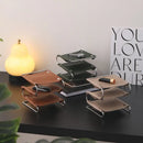 multifunctional leather and stainless steel storage rack