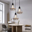 modern retro industrial wrought iron pendant light for indoor lighting