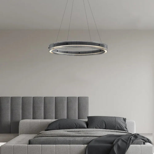 Modern Italian style nordic ring LED chandelier - vue 3 sur 9
