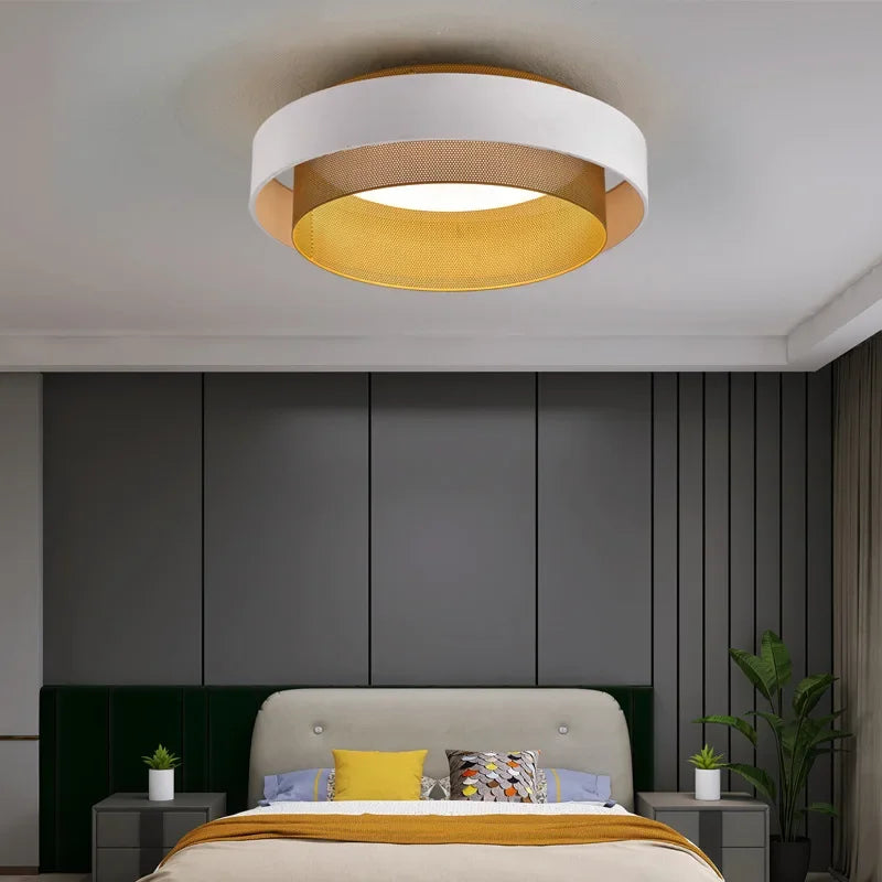 Modern nordic circular LED ceiling light indoor lighting 2023 - vue 3 sur 11