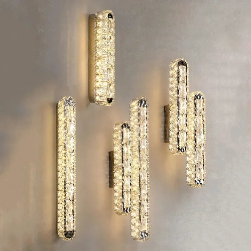 Modern oval LED crystal wall light for interior decoration - vue 2 sur 14