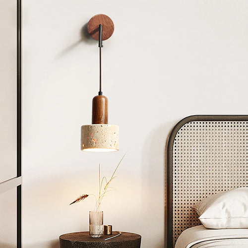 Wabi sabi style natural stone LED wall light - vue 3 sur 6