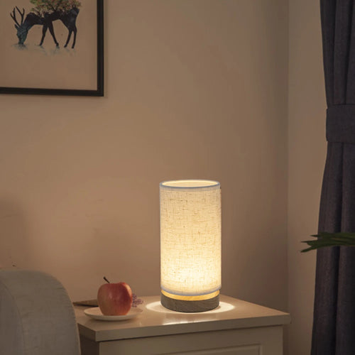 solid wood table lamp with a warm and simple style - vue 6 sur 5