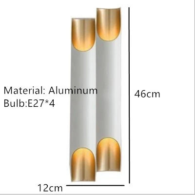 Nordic aluminium wall light with modern LED lighting - vue 13 sur 12
