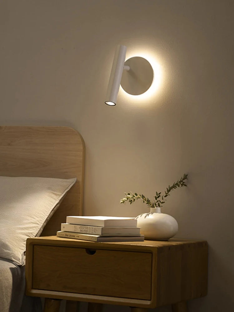 Modern minimalist double light source rotatable wall lamp - vue 3 sur 8