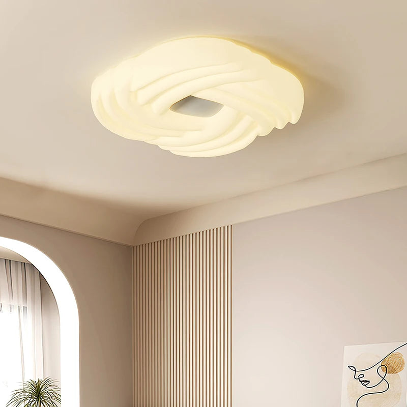 Modern cream style LED ceiling light for children's bedroom