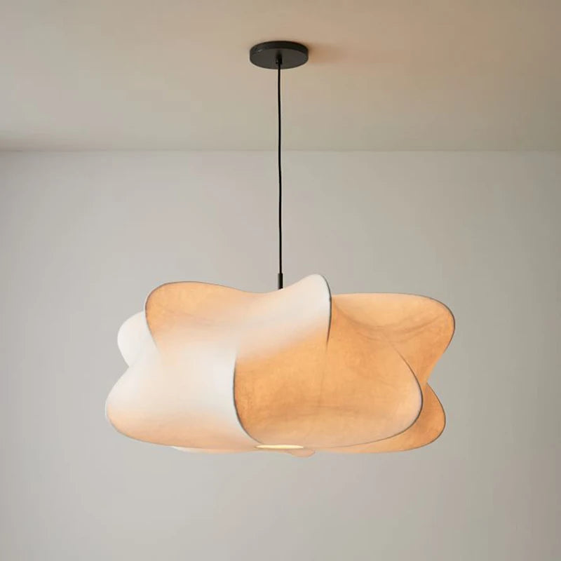 Creative silk pendant light wabi sabi style
