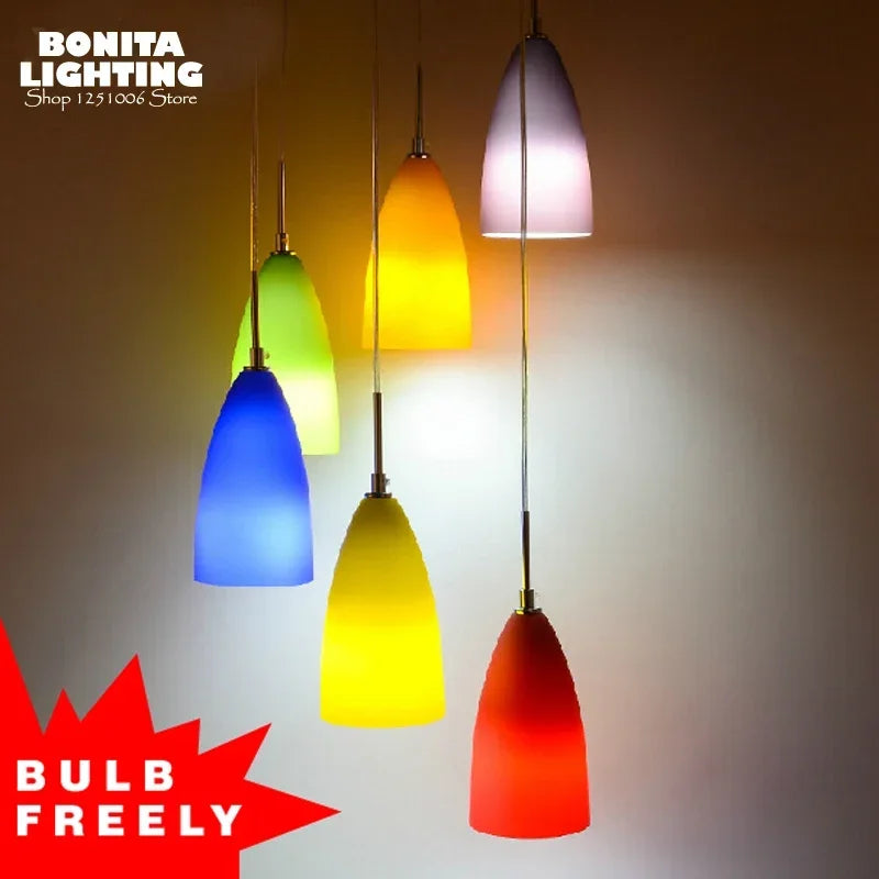 Frosted glass hanging chandelier for modern home decor