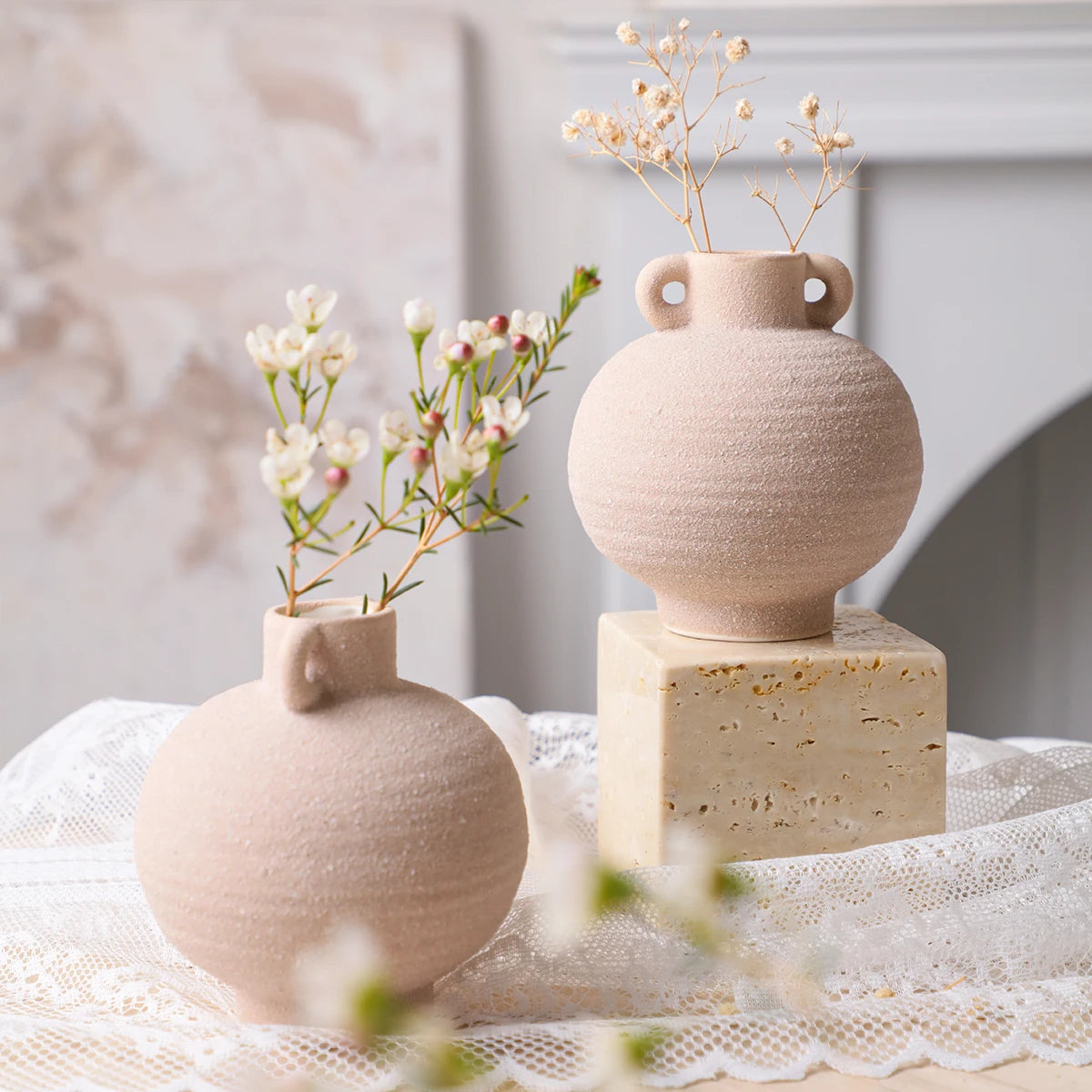 matte ceramic vase for minimalist and creative decoration
