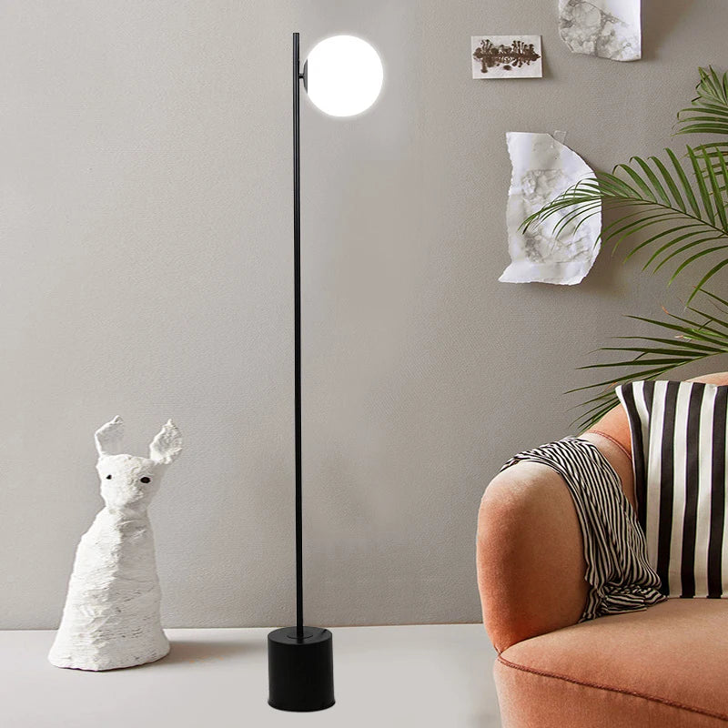 Modern LED floor lamp adjustable creative spheroid indoor