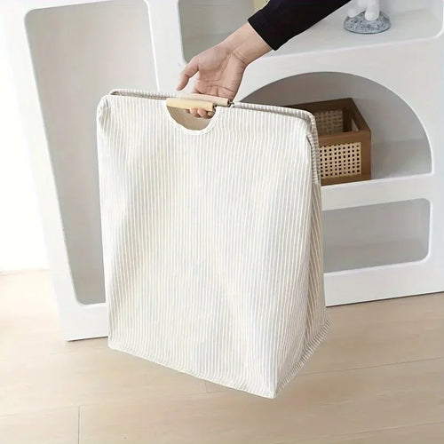 large capacity foldable storage basket with handle - vue 3 sur 6