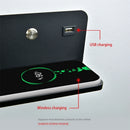 Modern LED wall light with USB and wireless charging