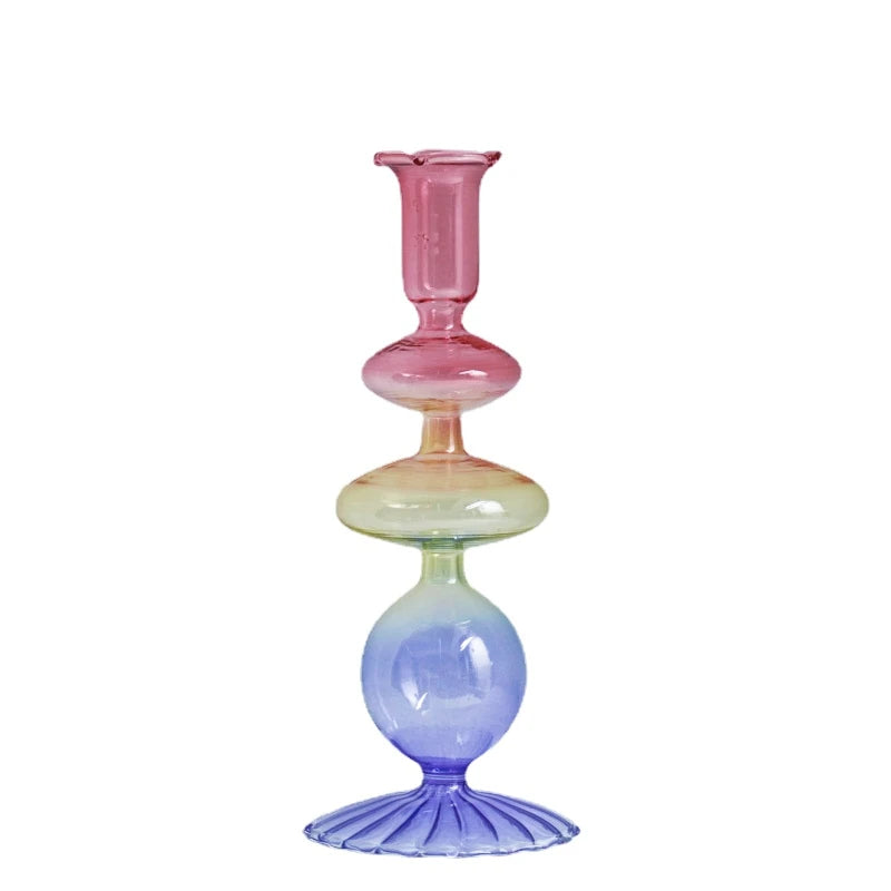 Glass candlestick holder for party and wedding decorations - vue 14 sur 16