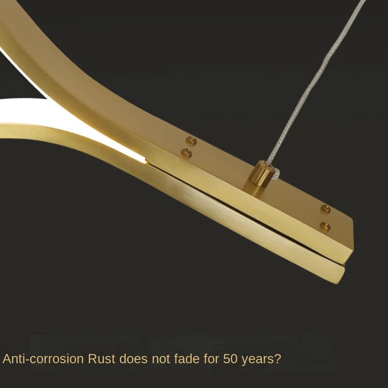 Minimalist aluminium pendant light for modern and luxurious decor - vue 5 sur 10